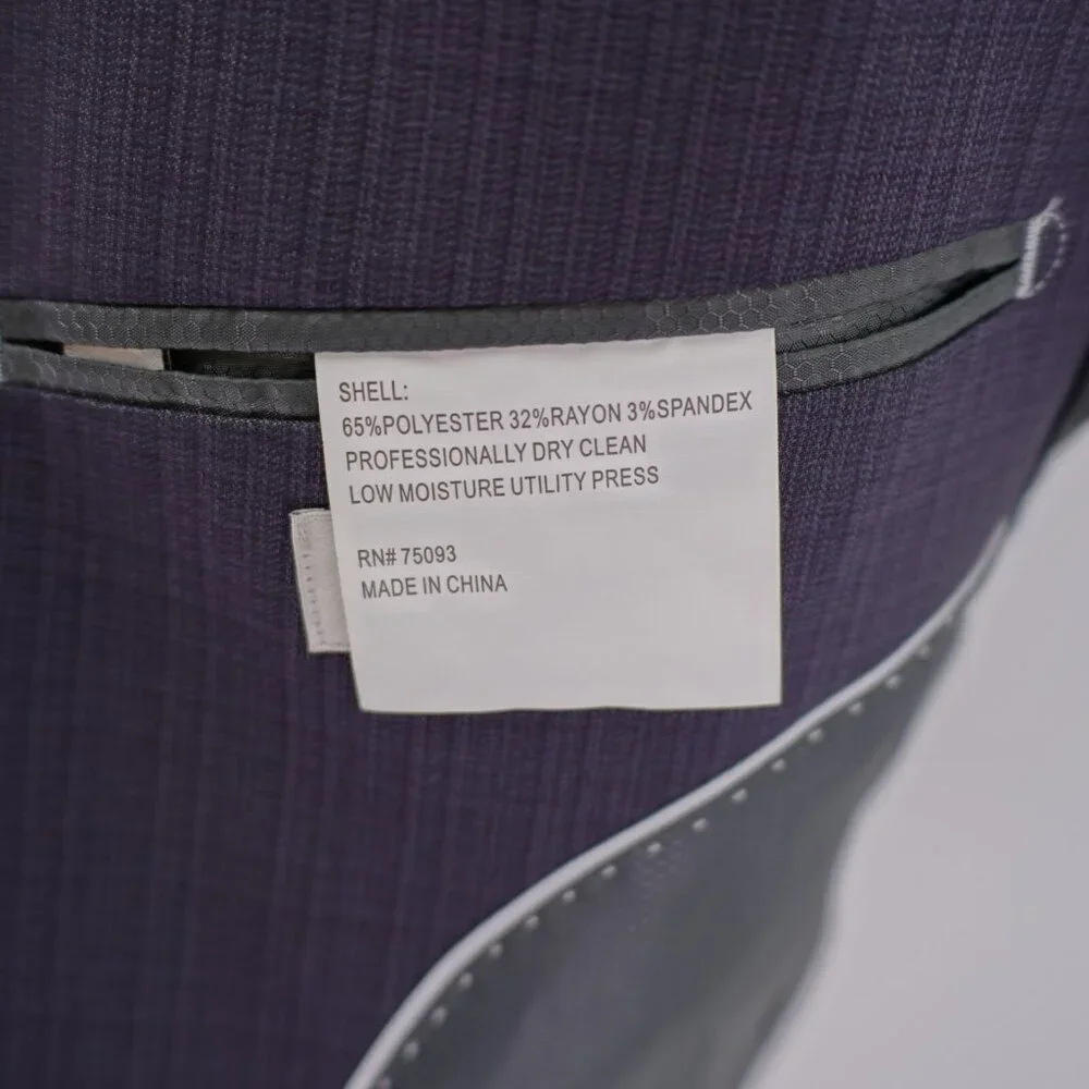 Lineage Polyester Rayon Spandex Striped 2 Button Blazer 36S‎